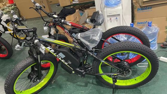 EU Warehouse Дисковое торможение 72V 2000W Двойной задний двигатель 23AH литийный аккумулятор 26&quot;x4.0&quot; жирная шина электрический велосипед