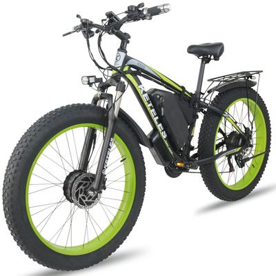 26AH 2000W Высокая мощность Двухколесный привод Двухмоторный электрический велосипед с 26x4.0 дюймовой жирной шиной