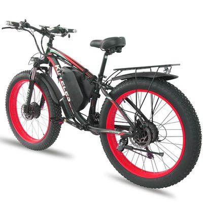 26AH 2000W Высокая мощность Двухколесный привод Двухмоторный электрический велосипед с 26x4.0 дюймовой жирной шиной