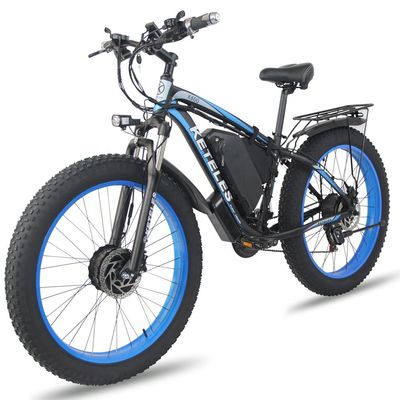 26AH 2000W Высокая мощность Двухколесный привод Двухмоторный электрический велосипед с 26x4.0 дюймовой жирной шиной