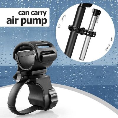 360 градусов вращающийся передний световой зажим для строительства велосипеда черной резины ABS