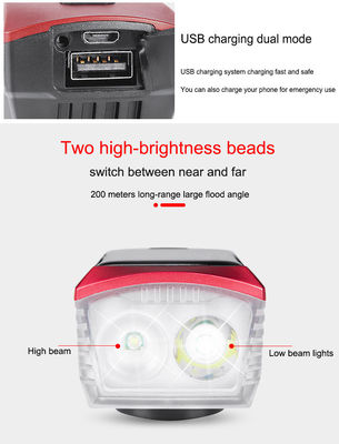 Синий солнечный и USB зарядный велосипедный свет 2000 мАч Передний фары для дорожного велоспорта