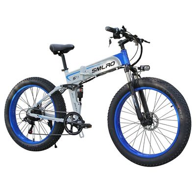 Электровелосипед жирная шина складная 13AH SMLRO S11 26x4.0 дюйма 48V 1000W Мотор 7 скорости