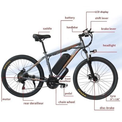 Почувствуйте мощность профессионального 26&quot; горного велосипеда K820 48V 350W задний двигатель