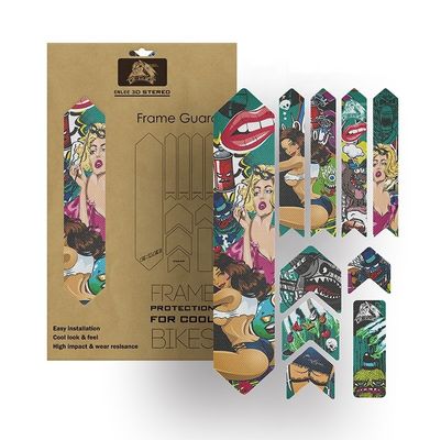 Наклейки для велосипедов из ПВХ для защиты рамы МТБ от скольжения и индивидуального дизайна дорожного велосипеда