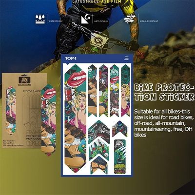 Наклейки для велосипедов из ПВХ для защиты рамы МТБ от скольжения и индивидуального дизайна дорожного велосипеда