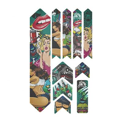 Наклейки для велосипедов из ПВХ для защиты рамы МТБ от скольжения и индивидуального дизайна дорожного велосипеда