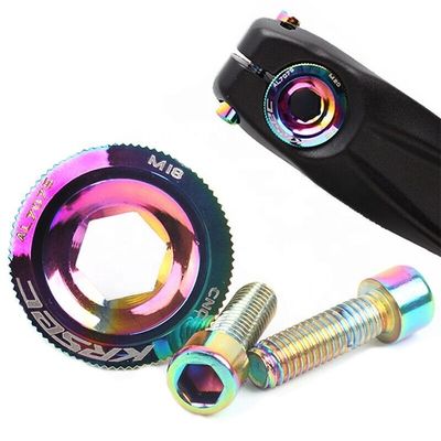 Категория CRANK 2021 Цветные алюминиевые велосипедные детали M18/M20 MTB Crankset Cover Screw