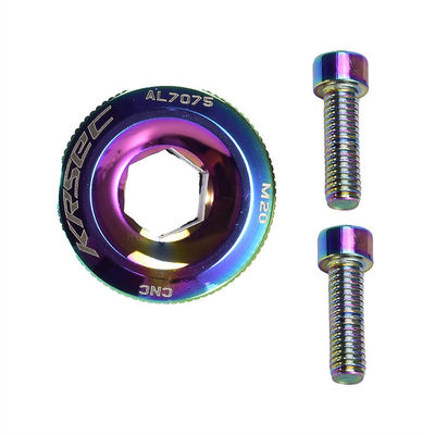 Категория CRANK 2021 Цветные алюминиевые велосипедные детали M18/M20 MTB Crankset Cover Screw
